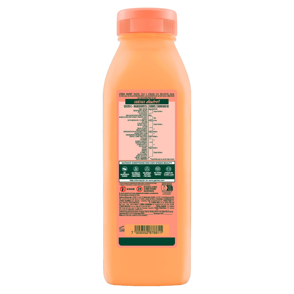 Shampoo hair food piña